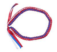 aqxreight Cinta de Graduación de 120 Cm Lei Ajustable Hecho a Mano Collar Trenzado de 4 Hebras para la Escuela Secundaria Maestro Doctor Rojo Azul Blanco Rojo Usando la Cinta Suave como la Artesanía