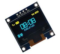 aqxreight Color Amarillo Azul 3 3V 5V 0 96in Pantalla LED Orgánica Módulo de Pantalla LED Orgánica Serial IIC I2C de Alta OrganizaciónPantalla