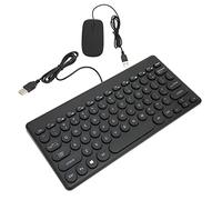 aqxreight Combo de Teclado para la Comodidad y con 78 Teclas y 4 Botones para Uso en el Hogar la Oficina (Black)