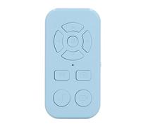 aqxreight Control Remoto de 9 Teclas para Teléfonos Inteligentes: Desplazamiento de la Página Turner con Clicker de Cámara, Recargable y Compacto (Blue)