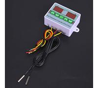 aqxreight Controlador de Temperatura ST3012 Interruptor de Control de Temperatura de Doble Canal con Pantalla Digital Inteligente DC12V en el Terminal y Claramente el Tubo Es la Lata Digital