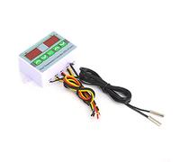 aqxreight Controlador de Temperatura ST3012 Interruptor de Control de Temperatura de Doble Canal con Pantalla Digital Inteligente DC12V en el Terminal y Claramente el Tubo Es la Lata Digital