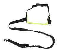aqxreight Convenientes Manos Correa para Perros con Diseño Reflectante y Almacenamiento con Cremallera para Correr Caminando y Corriendo (Verde Fluorescente)