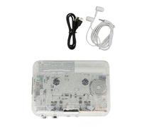 aqxreight Convertidor de Casete a MP3 Multifuncional Sonido Estéreo de Alta Fidelidad Retro Innovador Estuche Transparente Cable de Reproductor de Cinta Portátil USB Funciona Grabadoras de
