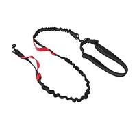 aqxreight Correa de Elástica Fuerte con Manijas Acolchadas Dobles y Tiras Reflectantes para Entrenamiento de Raza Grande y Caminar (Rojo)