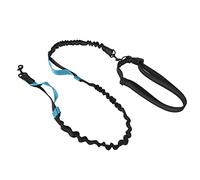 aqxreight Correa de Elástica Fuerte con Manijas Acolchadas Dobles y Tiras Reflectantes para Entrenamiento de Raza Grande y Caminar (Blue)