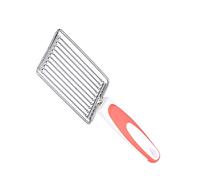 aqxreight Cortador de Fiambre de Acero Inoxidable, Cuchillo Rebanador de Fruta, Jamón y Tomate, Antideslizante para Herramientas de Cocina (Orange)