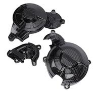aqxreight Cubierta Protectora del Motor de la Motocicleta Cubierta de Protección del Motor Juego de del con Nailon de Fibra de Vidrio Larga de (Patrón de Fibra de Carbono de Transferencia de)