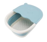 aqxreight Cuenca de Baño de Pies Plegable para Niños Tina de Remojo de Pie con Acupunta Multifunción Peading Peading Suminina Azul El Espacio para El Automóvil para Hacer un Baño Basado con Patas de