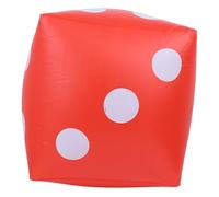 aqxreight Dados Inflables para Juegos de Fiesta para Niños, Juguete Grande de PVC para Actividades en Interiores y Exteriores, Accesorio Educativo Portátil para la Vinculación Entre e Hijos, (Rojo)