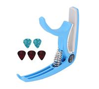 aqxreight Diseño de Liberación Rápida de Cejilla de Guitarra Eléctrica con 5 Púas para Músicos Versátiles que Disfrutan de Cambios de Clave sin Esfuerzo y Mejoran su Sonido (BLUE)