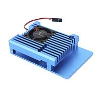 aqxreight Disipador de Calor de un Ventilador Cubierta Protectora CNC para 4 Carcasa de Aleación de Aluminio Radiador Negro Este WiFi/disipador Incorporado No Es de Aluminio de la Ranura del (Blue)