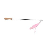 aqxreight Divertido Palo para Gatos, Campana de Plumas Retráctil, Divertido Palo para Gatos con Poste de Madera para de Interior, Azul, GRUPO SIMPLE en Plumas Naturales, Lata Conveniente, el Se (PINK)