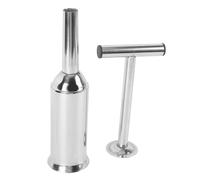 aqxreight Embutidora de Salchichas de Acero Inoxidable 304, Embudo de Llenado de Carne, Tubo de Embutidora, Herramienta Manual de Llenado de Salchichas para Navidad, Uso Doméstico, Tipo Empuje L,