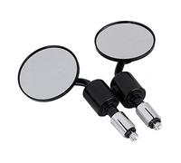 aqxreight Espejos Retrovisores con Extremo de Barra de Manillar Redondo de 7/8 "para Motocicletas, Motos, Bicicletas de Calle, Scooters de Aleación de Aluminio, Espejo Convexo, 4 Opciones de Color