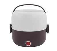 aqxreight Fiambrera con Calefacción Eléctrica, Contenedor Calentador de Alimentos Portátil de 2 Capas, Enchufe Europeo (PURPLE)