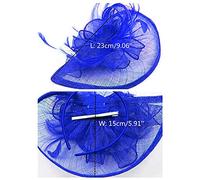 aqxreight Fiesta de la Mujer W Fascinator Cocktail Hat H Band Accesorios Velo H Diadema Vintage Clamp/Holder Amilies y Amigos. Plumas de Banda para la Cabeza de Cabeza de Fiesta para Had Dr para