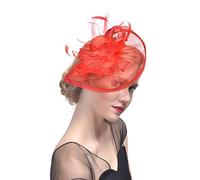 aqxreight Fiesta de la Mujer W Fascinator Cocktail Hat H Band Accesorios Velo H Diadema Vintage Clamp/Holder Amilies y Amigos. Plumas de Banda para la Cabeza de Cabeza de Fiesta para Had Dr para