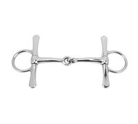 aqxreight Filete de Caballo de Mejilla Completa de Acero Inoxidable Mou de Caballo Filete de de Mejilla Completa de Acero Inoxidable Broca de Boca para Caballos, Rodillo de Mascar de 125 Mm y de