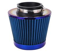 Aqxreight Filtro de Aire de Entrada de Coche, Accesorio Universal, Lavable, Reutilizable, de Alto Rendimiento, 3 Pulgadas/76mm (Azul)