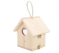 aqxreight Fuera de la Casa de Pájaros de Madera con Ventana Acrílica Transparente Colgando una Casa de Pájaros de Madera Al Aire Libre con Poste para de Patio de jardín. Espacial 5. Bird de