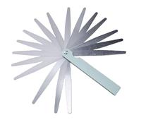 aqxreight Galga de Espesores, Herramienta de Medición Métrica de 17 Cuchillas de Acero Inoxidable Medidor de Espesor Marcado de 0,02 a 1,00 Mm para Mecanizado de Reparación de Automóviles