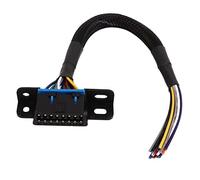 aqxreight Hembra para Abrir el Arnés de Cable Fijo de la Coleta Rugosa del Puerto del Cable 16PIN para el Uso de Diagnóstico Automotriz