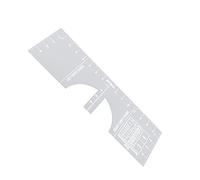 aqxreight Herramienta de Alineación de Camisetas, Regla de Medición de Cuello Redondo Acrílico para Costura, Impresión Artesanal, Varios Tamaños, Adultos y Jóvenes