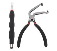 aqxreight Herramienta de Separador de Conector Eléctrico Alicates de Desconexión y Barra de Palanca Juego Curva de 60 ° Acero de Alto Carbono para Conectores Automotrices Bujías Mangueras (Black)