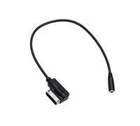 aqxreight Interfaz de Música AMI MMI a Cable Hembra de 3,5 Mm Adaptador de Sonido Premium para GT Flying Spur Bentayga Reemplazo de ABS Negro