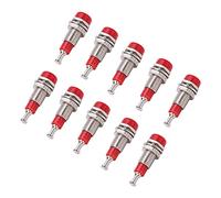 aqxreight J 40006 10 Unids/set Conector Hembra Tipo Banana Chapado de 2 Mm Poste de Montaje en Panel Azul Fácil de Conectar a Banana Simpl Conector Tipo de 2 MmEnchufe Hembra de Mm Niquelado (rojo)