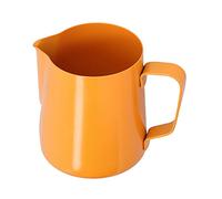 aqxreight Jarra para Espumar Leche con Boca Puntiaguda de PTFE de 400 Ml, Jarra de café de Acero Inoxidable para Cocina Casera, Leche Negra y Usted, la Cómoda y de Sostener Muy Fácil, la de café