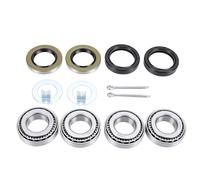 aqxreight Juego de 2 Rodamientos de Cubo de Rueda de Remolque L44643 para Eje de 1 Pulgada 2000 2200 Libras con Sellos de Grasa Junta de Pasador de Chaveta