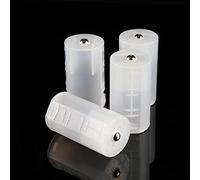 aqxreight Juego de Adaptador Convertidor de Batería AA a D Paquete de 4 Caja Blanca para Conmutador de Batería para Electrónica Uso de Emergencia y Viajes Solución de Energía Segura para Linternas