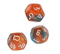 aqxreight Juego de Dados Astrológicos de 12 Caras, Dados de Runas Poliédricas con Purpurina para Juegos de Mesa de Adivinación, Acrílico Fácil de Leer (Estilo 2)