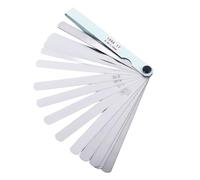 aqxreight Juego de Galgas de Espesores de Acero Inoxidable - 17 Cuchillas para Medición de 0,02 a 1,0 Mm - Herramienta de Medición para Tareas de Automoción, Maquinaria e Ingeniería