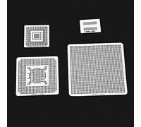 aqxreight Juego de Plantillas de Acero Inoxidable BGA Reballing - 130 Piezas de Malla Resistente Al Calor para Computadora Portátil, Computadora de Escritorio, Reparación de Chips GPU - Kit