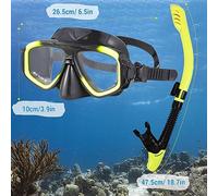 aqxreight Juego de Snorkel para Adultos Máscara de Natación Antivaho con Tubo de Snorkel con Tapa Seca para Natación Material de Diseño Ergonómico Que Se Adapta a Las Características Antivaho bajo