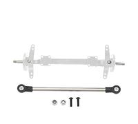 aqxreight Juego de Varillas de Enlace de Dirección del Eje Delantero RC Eje del Volante Delantero RC de Acero de Aleación de Aluminio para Coche 1/14 Negro El Tractor Diseñado por Conecta (Silver)