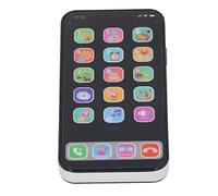 aqxreight Juguete de Teléfono Móvil de Simulación para Niños con Luces Musicales, Teléfono Educativo de Aprendizaje para Niños Pequeños de Más de 3 Años, Regalo Portátil Interactivo (inglés Negro)