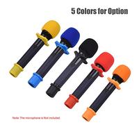 aqxreight Kit de Accesorios de Micrófono con Espuma de Espuma para el Parabrisas contra el Soporte de la Manga de la Barra de la Parte Inferior de Silicona para el Micrófono Portátil (Rojo)