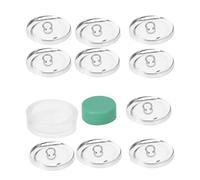aqxreight Kit de Botones de Cubierta de 40mm, Base de Botón Redondo, Herramientas para Hacer Hebillas para Manualidades, Regalos de Joyería, Accesorios, Proyectos de Costura (30MM)