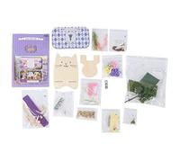 aqxreight Kit de Casa de Muñecas de Madera con Luces LED, Casa de Muñecas en Miniatura, Juguete Artesanal para Adultos, Cumpleaños, Navidad, Niños, Niñas, Niños, Materiales (Q-010 Dulces Sueños