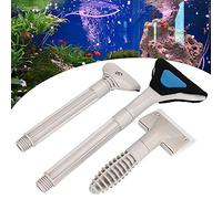aqxreight Kit de Cepillo para Acuario de 3 Pulgadas con Telescópico - Herramienta de Limpieza de Raspador de Algas de Plástico para Vidrio y Esquinas de Peces - Ligero a Prueba de Herrumbre Ajustable