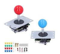 aqxreight Kit de DIY Codificador USB Retardo 5 Pines Joystick de 8 Vías Botones LED para Juegos PC Consola Multijugador 1M Clics
