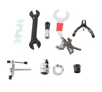 aqxreight Kit de Herramientas de Reparación de Bicicletas, 7 Uds., Llave Extractora de Casete, Interruptor de Cadena, Extractor de Manivela, Llave de Radios, Soporte Inferior, Herramienta de (Juego