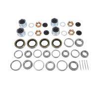 aqxreight Kit de Rodamientos de Remolque L68149 L68111 Acero Cromado Eje | Kit de Cojinetes de Cubo Silencioso, Sellos de Labio Dual con Grasa, Cubiertas Antipolvo Antióxido, Ajusta a Ejes de 1-3/8