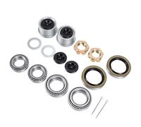 aqxreight Kit de Rodamientos para Eje de 3500 Lb, Husillo de 1-1/16 a | Cubierta de Acero y Pasador de Chaveta, Acabado Galvanizado, Compatible con Cubos Estilo #84 y Ejes EZ-Lube, Reemplazo para