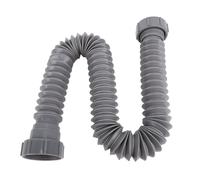 aqxreight Kit de Tubería de Trampa P Flexible expandible: Solución de Drenaje para Fregadero de Cocina Individual con Adaptador y Anillos para un Ajuste a Prueba de Fugas, Fácil Instalación y