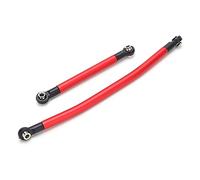 aqxreight Kit de Varilla de Acoplamiento de Enlace de Dirección de Aleación de Aluminio para Coche RC Axial Scx10 90046 90047 Plata y Diseño Puede Ser de Uso Antiguo, Fácil, Compacto y Ligero (Rojo)